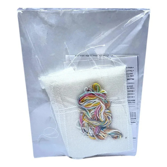 Something Special Counted Cross Stitch Kit Pillow Sleeping Teddy Bear Moon - Picture 2 of 3